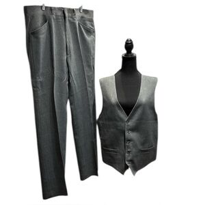 Grey dress slacks and vest to match. Good condition! Vest ptp 21”, pants are 36”